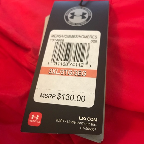 Under Armour Outerwear Red Scrambler Hybrid Jacket - Picture 3 of 5